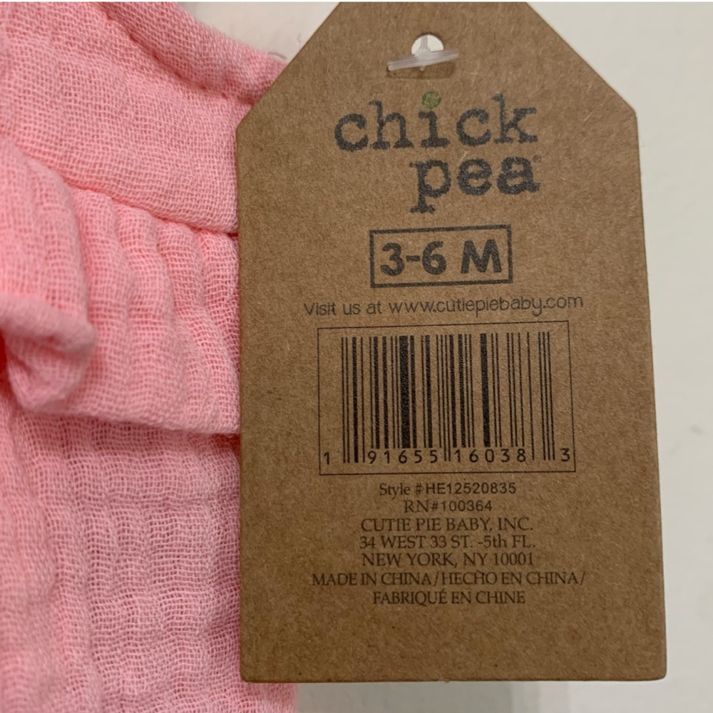 CHICK PEA Muslin Ruffle Overall Floral Top Set NWT - Picture 9 of 12